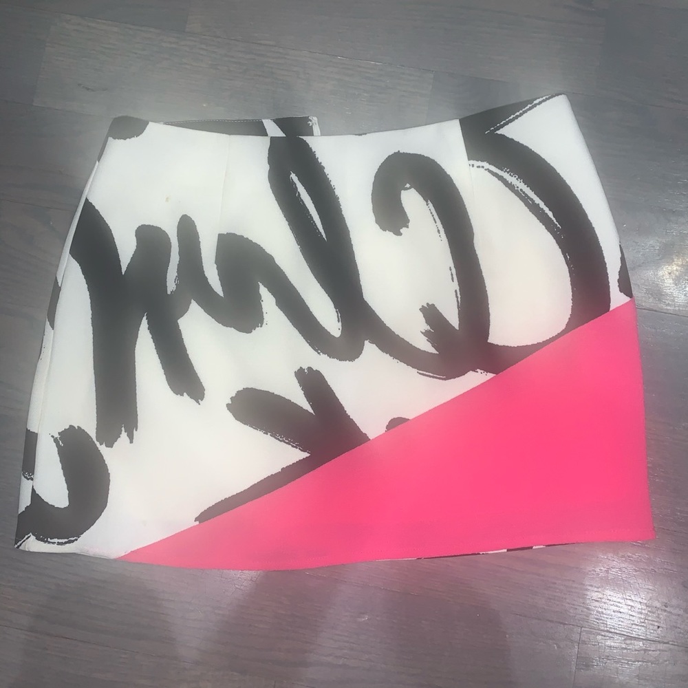 Tobi black pink and white skirt